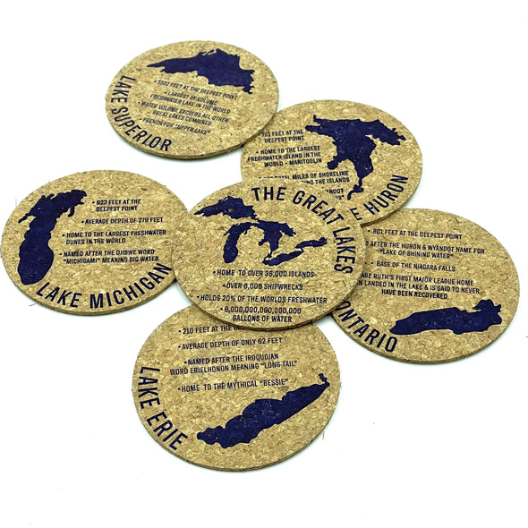 Great Lakes Facts - Coaster Set-MittenCrate.com