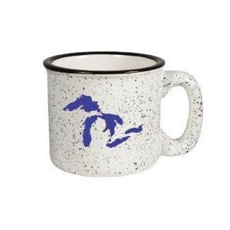 Great Lakes Proud - Speckled Camp Mug-MittenCrate.com