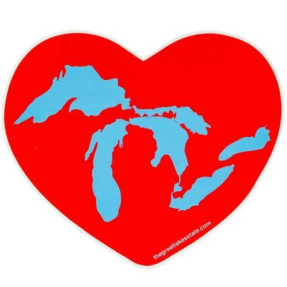 Great Lakes State - Car Window Sticker - Great Lakes Heart-MittenCrate.com