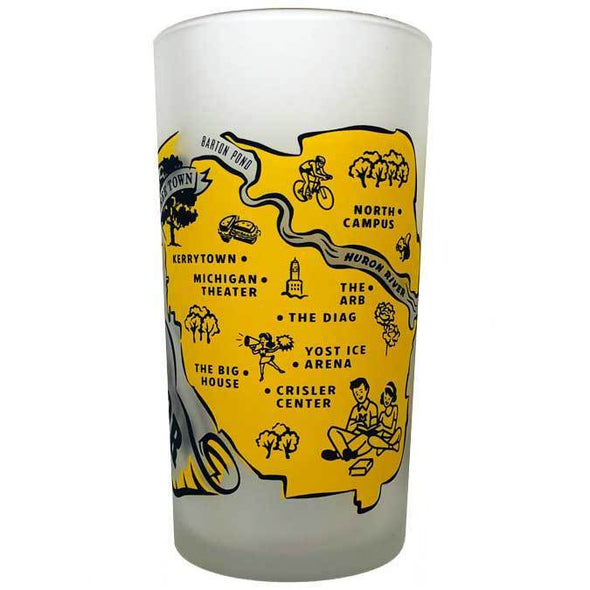 Michigan Goods - Frosted Glass - Ann Arbor-MittenCrate.com